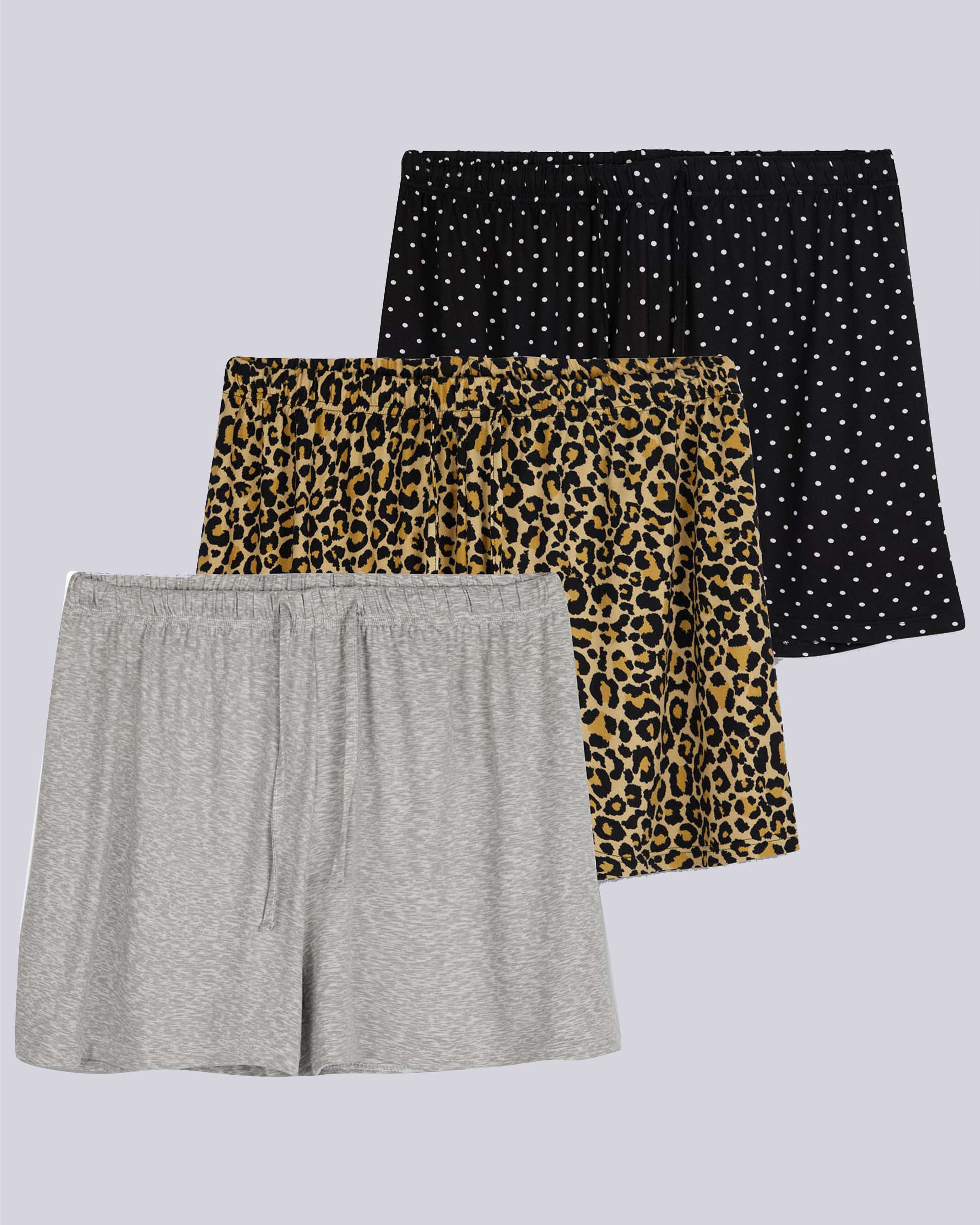 3 Pack: Womens Ultra-Soft Pajama Lounge Shorts
