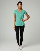 Real Essentials 5 Pack Womens Dry Fit V Neck Workout Tops Athletic T Shirts Gym Yoga Tees - Set 15