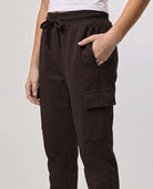 Real Essentials 3 Pack Girls Fleece Cargo Joggers Sweatpants Kids Pants Teen Girl Athletic - Solid Black, Solid Chocolate Torte, Solid Moonbeam