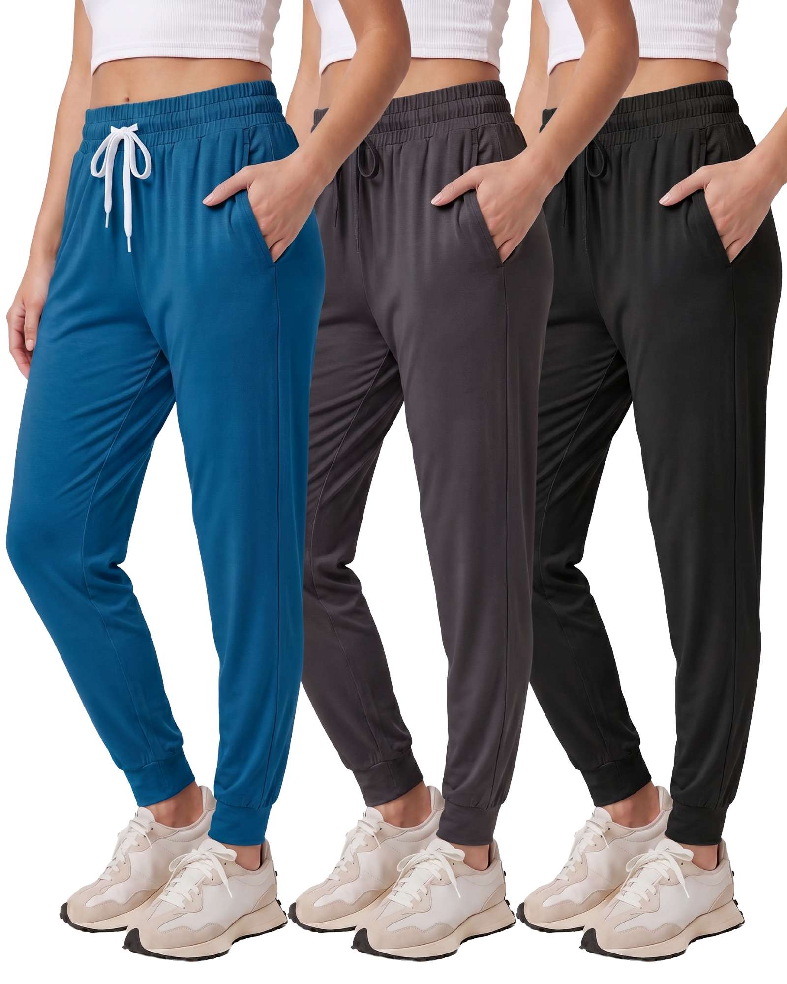 3 Pack: Womens Ultra-Soft Lounge Joggers