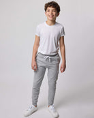 Real Essentials 3 Pack Boys' Cotton Cargo Fleece Joggers Sweatpants Pockets Athletic Kids - Set 4