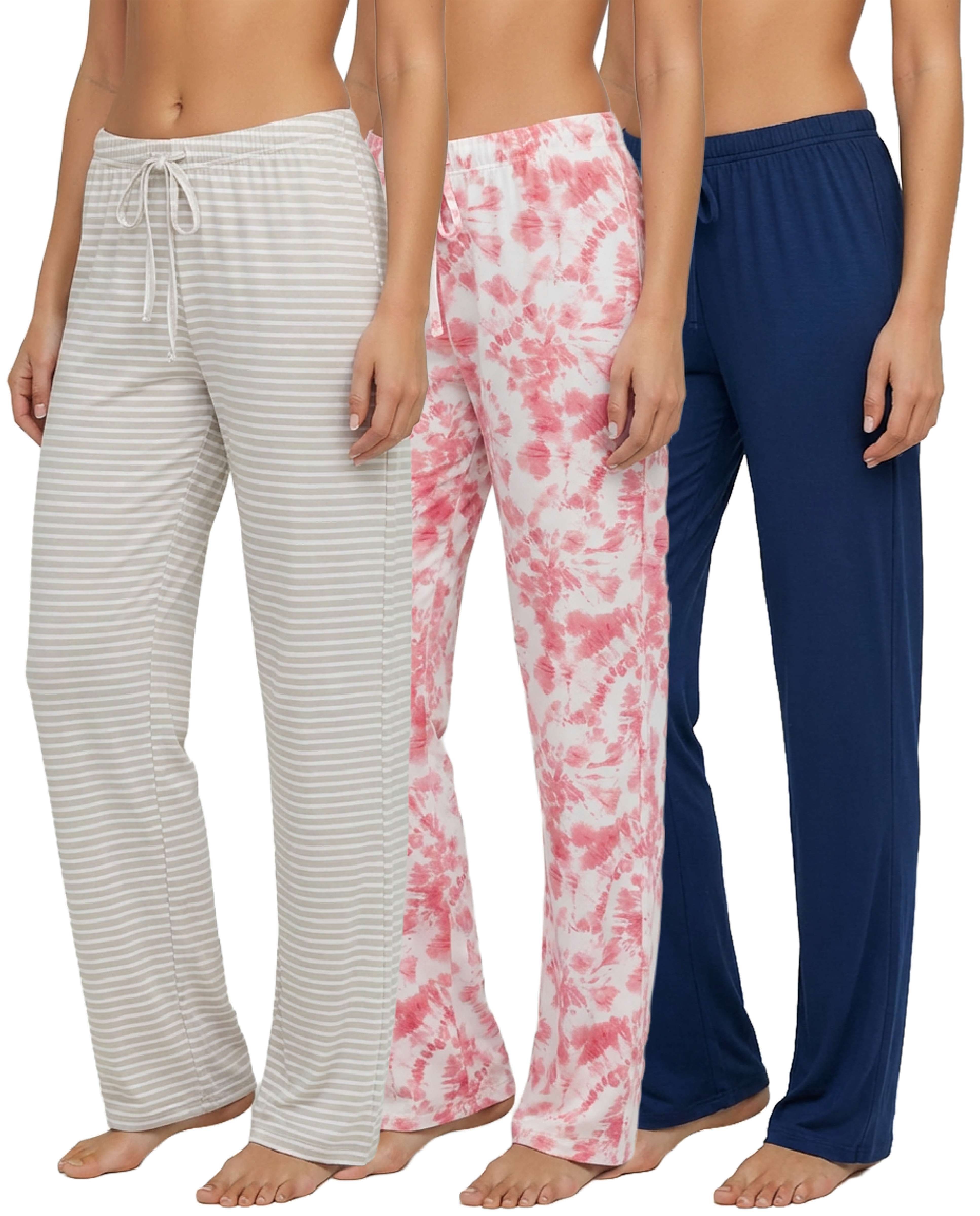 3 Pack: Women's Ultra-Soft Pajama Pants