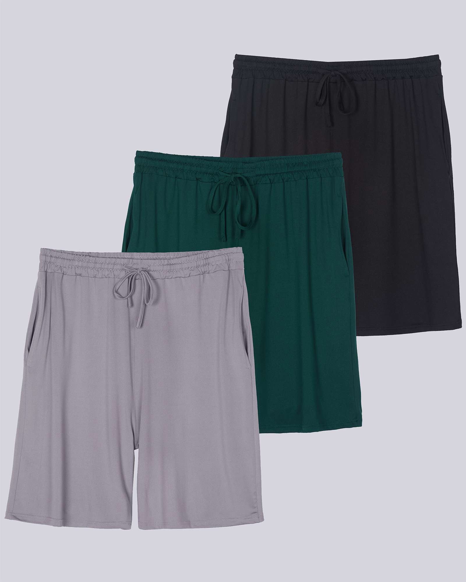 3 Pack: Men's Soft Pajama Shorts