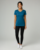 Real Essentials 5 Pack Womens Dry Fit V Neck Workout Tops Athletic T Shirts Gym Yoga Tees - Set 13