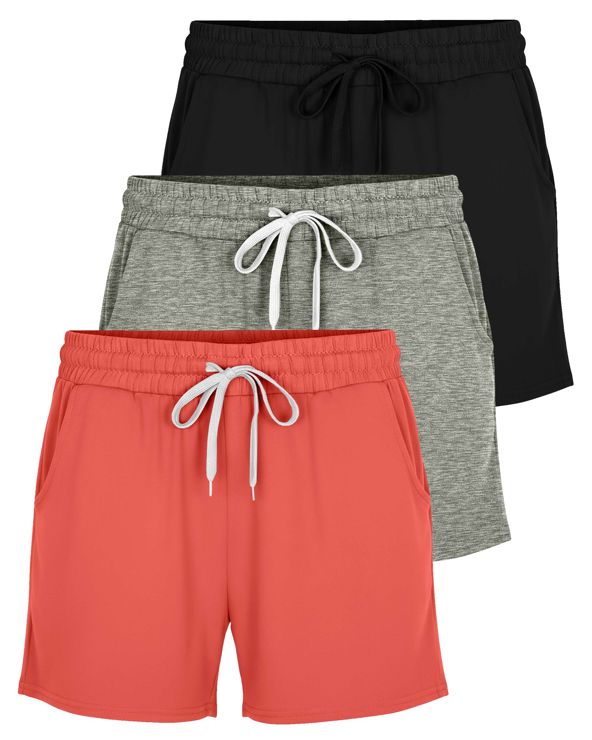 3 Pack: Womens Plus Super-Soft Lounge Shorts