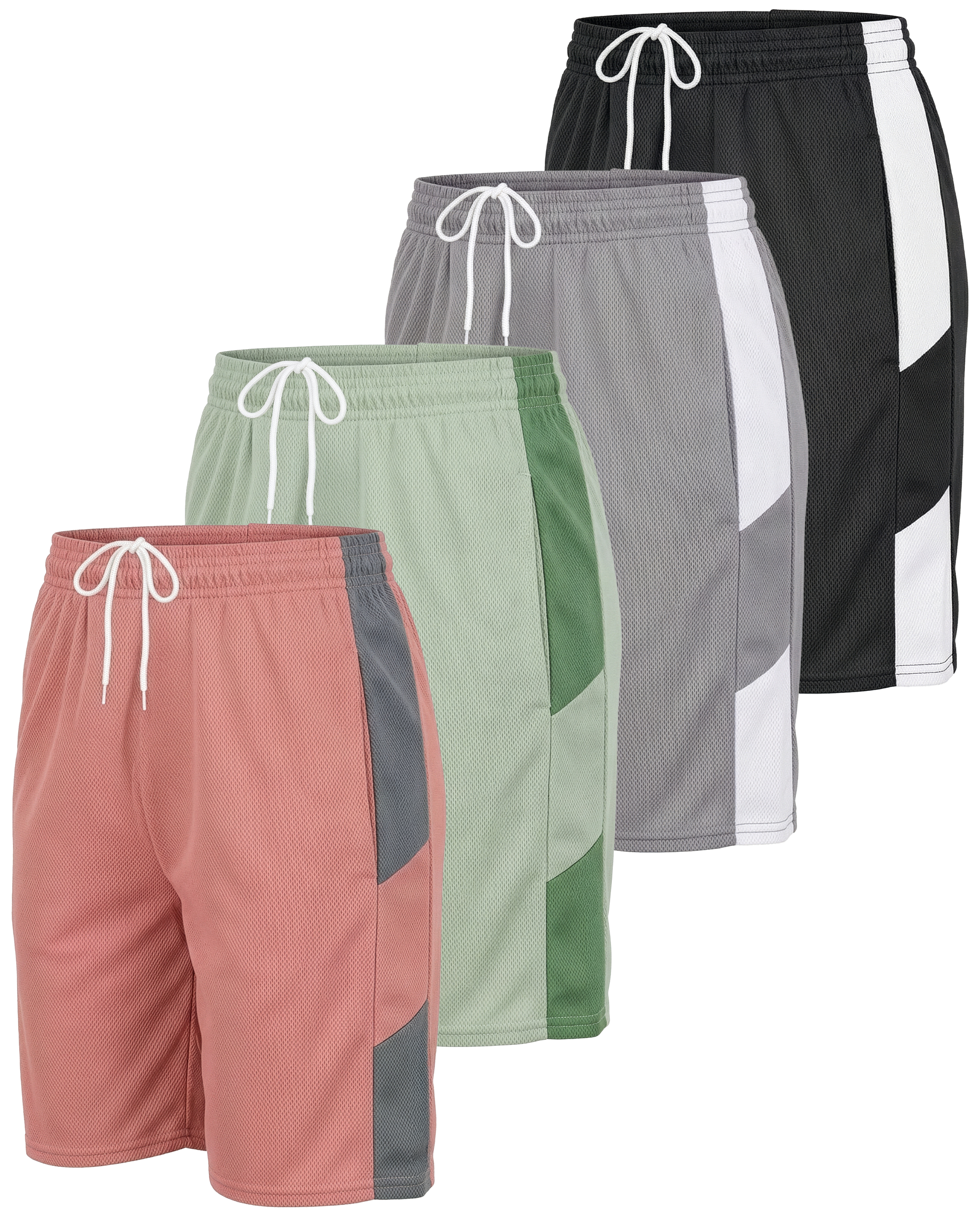 4 Pack: Women's 7" Mesh Quick-Dry Bermuda Shorts