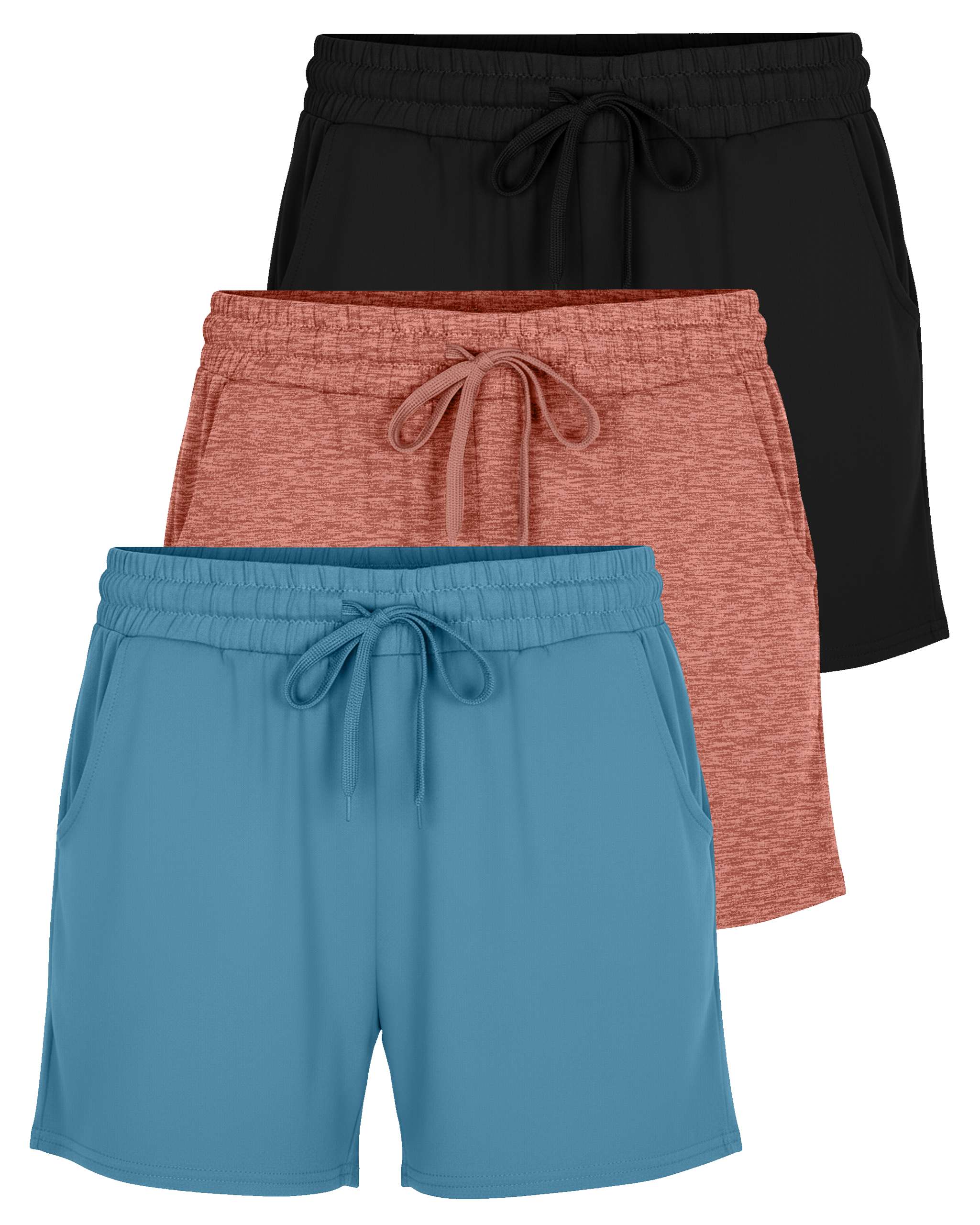 3 Pack: Womens Plus Super-Soft Lounge Shorts