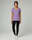 Real Essentials 5 Pack Womens Dry Fit V Neck Workout Tops Athletic T Shirts Gym Yoga Tees - Set 7