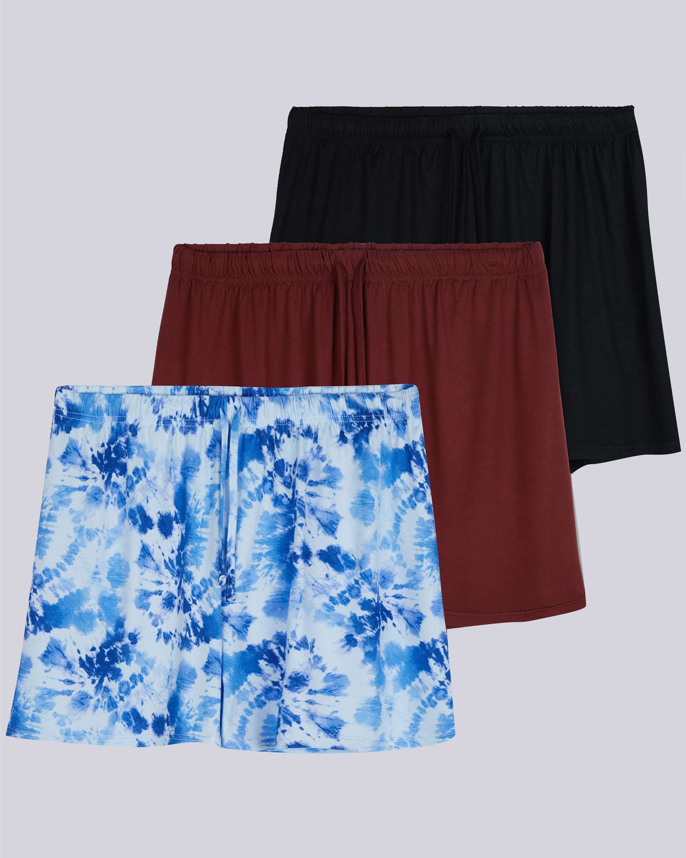 3 Pack: Womens Ultra-Soft Pajama Lounge Shorts