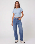 Real Essentials 3 Pack Women's Cropped Cotton Tshirts Ribbed Cap Sleeve Tees Going Out Tops - Solid Black, Solid Ballad Blue, Solid Pale Lilac