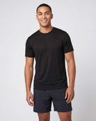 Real Essentials 5 Pack Men's Dry Fit Short Sleeve Crew T Shirts Gym Tees Athletic Workout - Solid Black, Solid Black, Solid Black, Solid Black, Solid Black