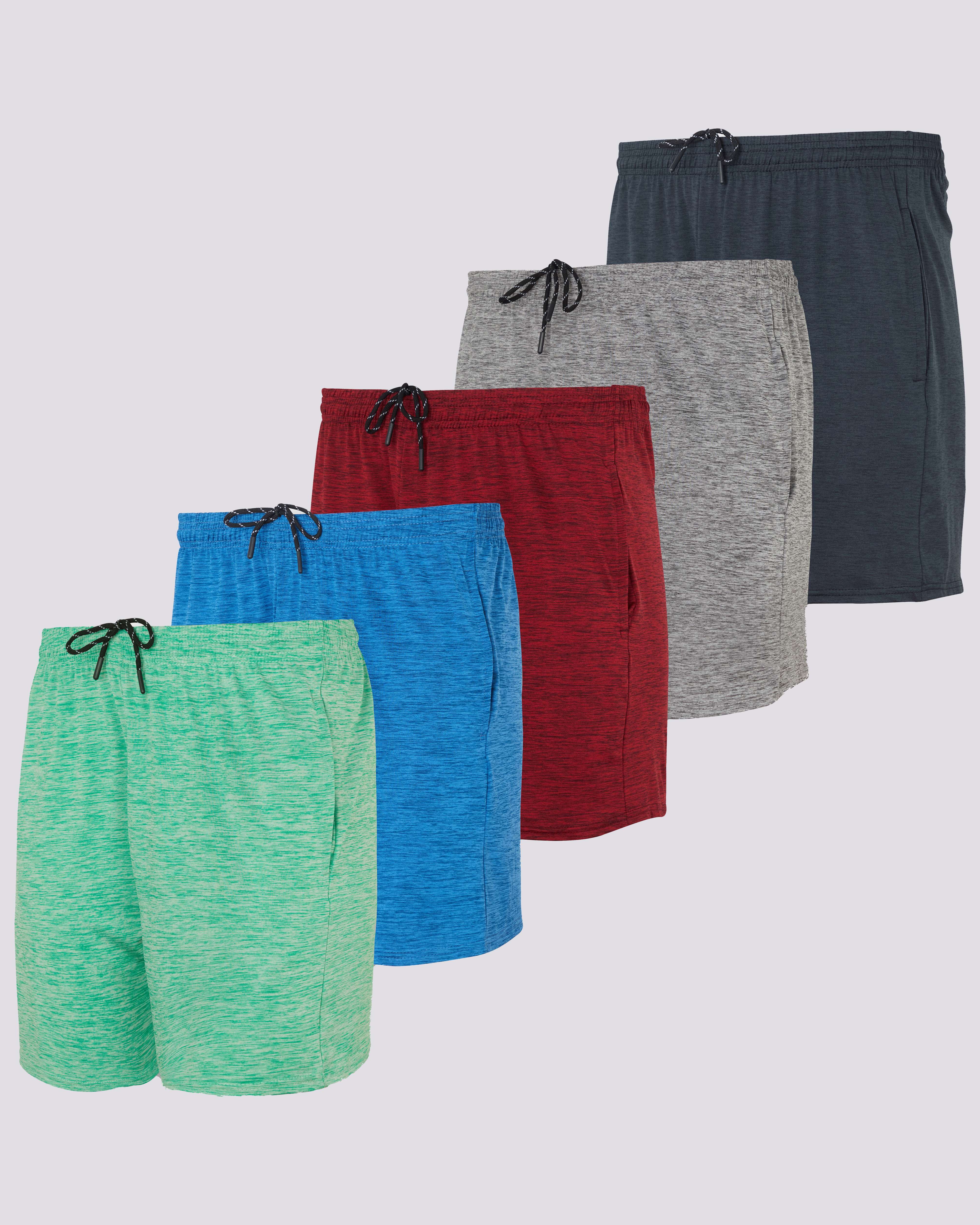 5 Pack: Men's 5" Running Workout Shorts  (Available in Big & Tall)