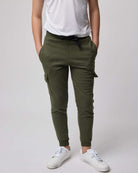 Real Essentials 3 Pack Boys' Cotton Cargo Fleece Joggers Sweatpants Pockets Athletic Kids - Set 6