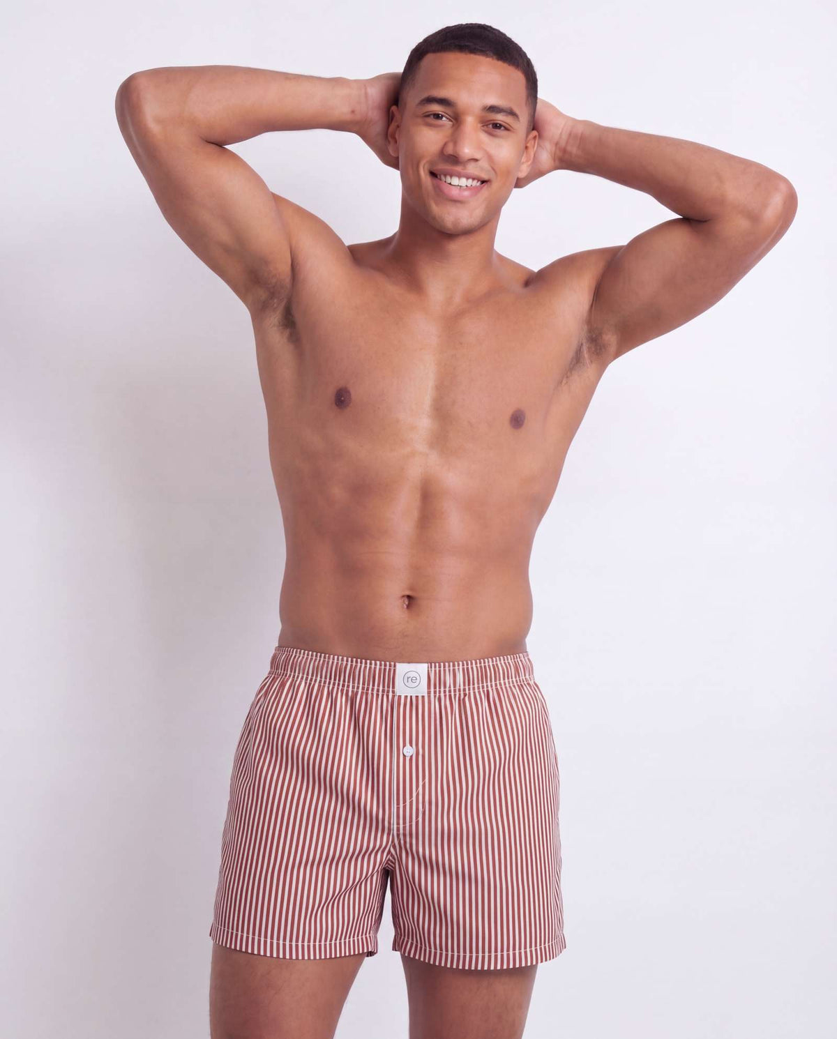 Real Essentials 3 Pack Mens Cotton Pajama Shorts Poplin Woven Lounge Sleep PJs with Pockets - Solid Black, Iceberg Green Stripe, Red Ochre Stripe