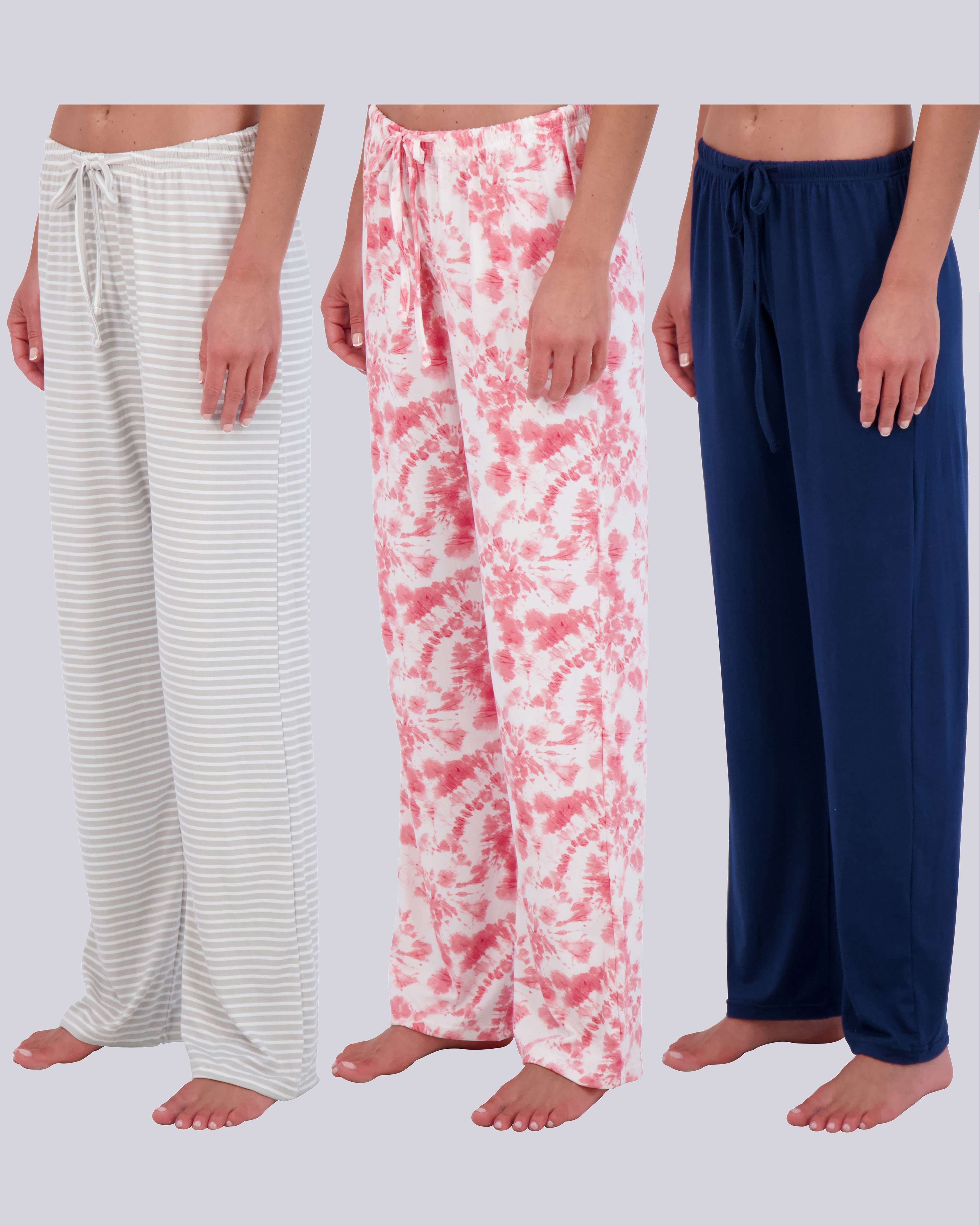 3 Pack: Women's Ultra-Soft Pajama Pants