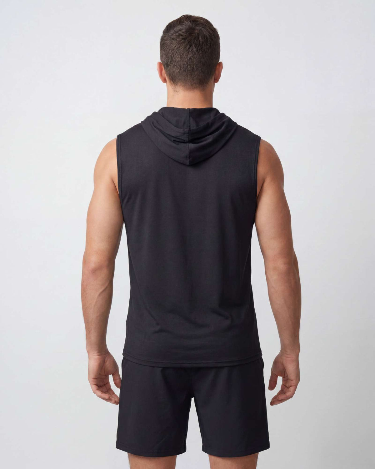 Real Essentials 3 Pack Men's Dry Fit Tank Top Hoodie Sleeveless Workout Gym Muscle Shirts - Set 10
