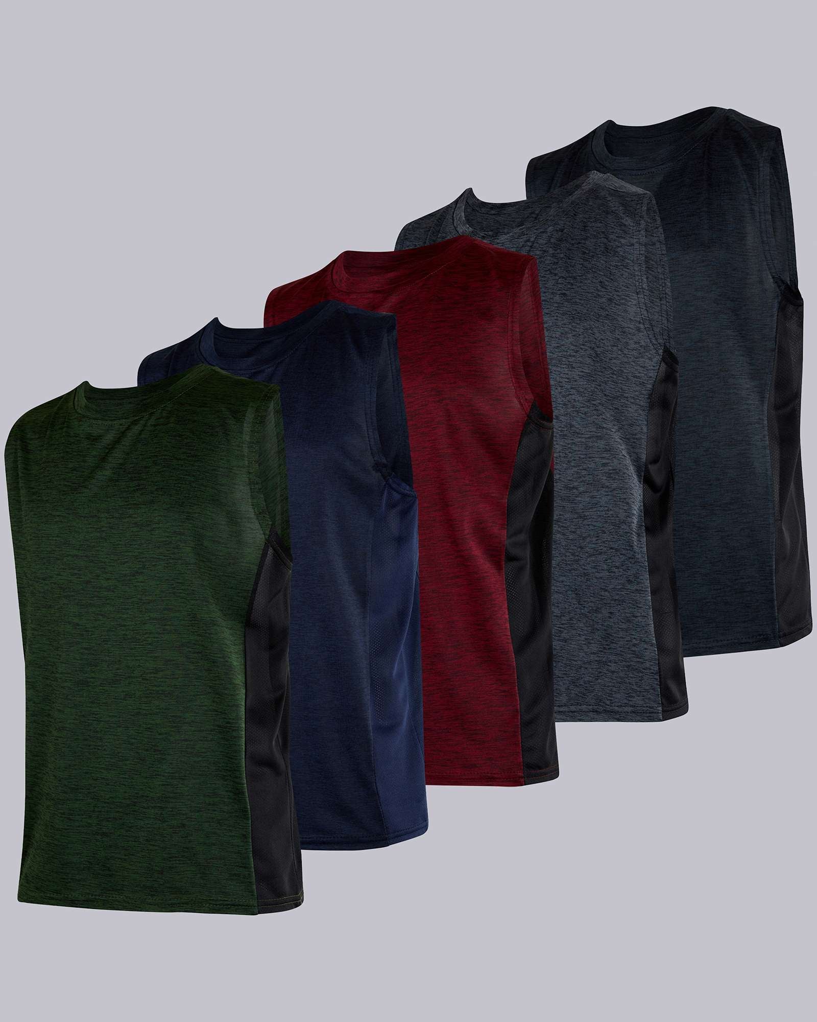 5 Pack: Boys Dry-Fit Active Tank Top