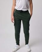 Real Essentials 3 Pack Boys' Cotton Cargo Fleece Joggers Sweatpants Pockets Athletic Kids - Set 2