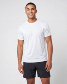 Real Essentials 5 Pack Men's Dry Fit Short Sleeve Crew T Shirts Gym Tees Athletic Workout - Solid Bright White, Solid Bright White, Solid Bright White, Solid Bright White, Solid Bright White