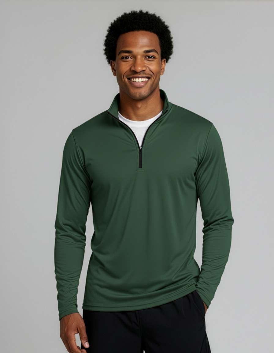 3 Pack: Mens Active Dry-Fit Quarter Zip Pullover (Available in Big