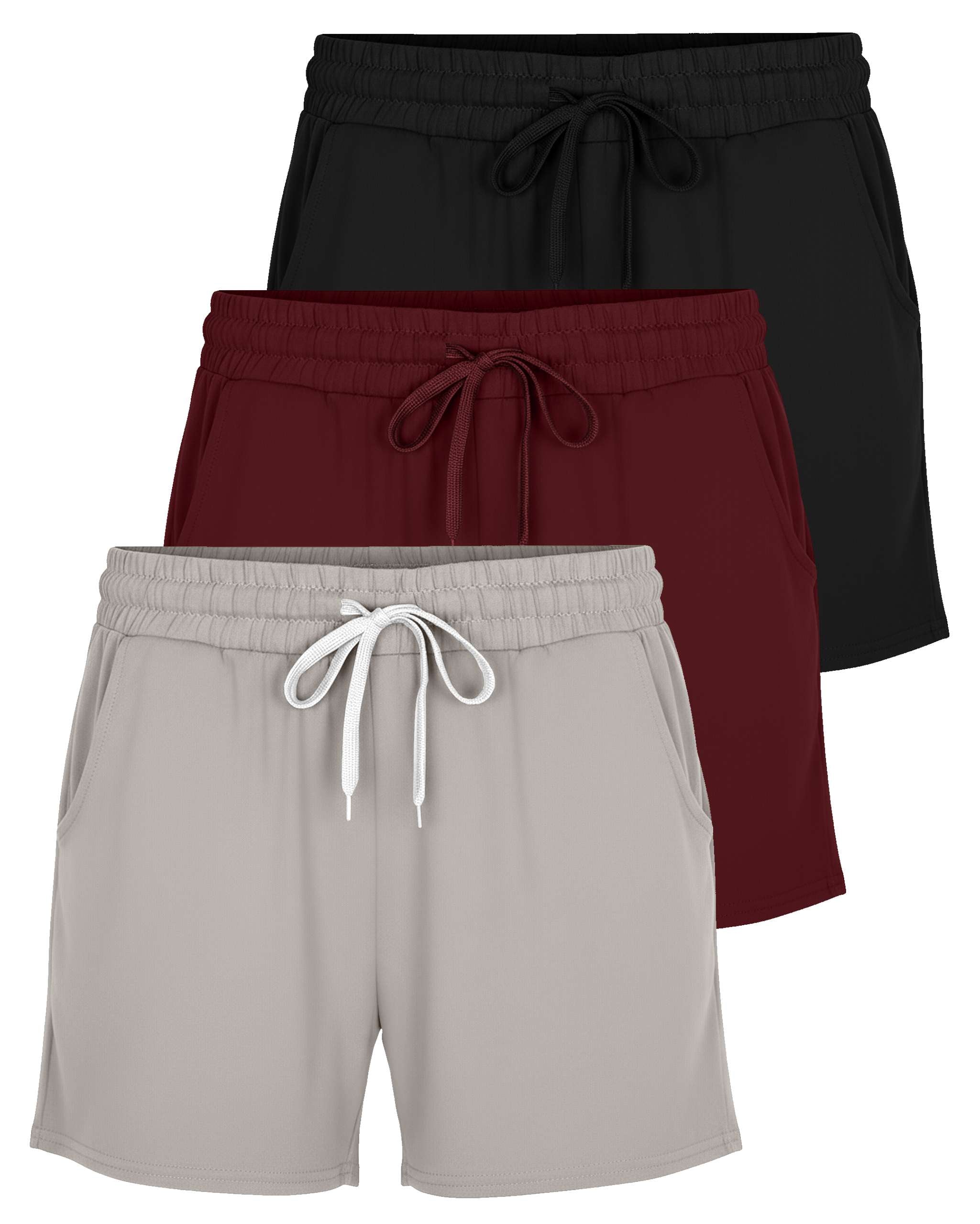 3 Pack: Womens Plus Super-Soft Lounge Shorts