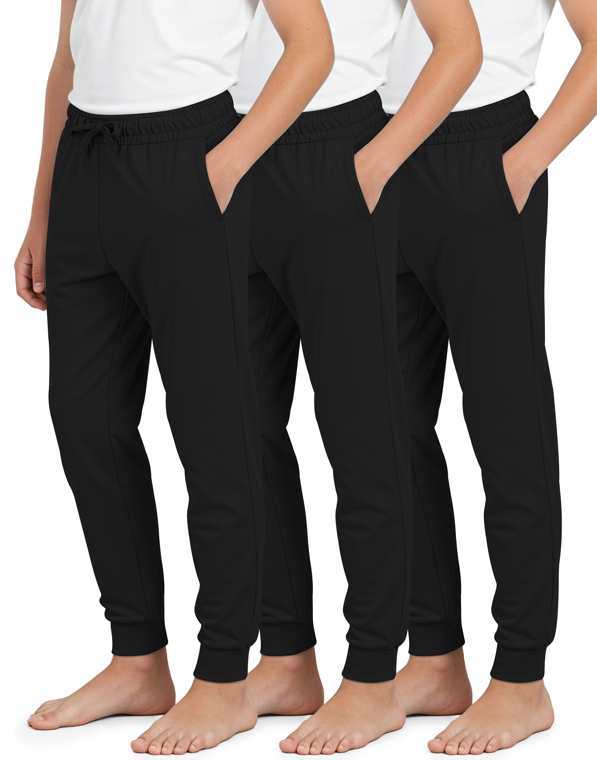 3 Pack: Boys’ Ultra-Soft Jogger Pajama Pants - Kids Lounge Pjs Sleepwear (Size 4-18)