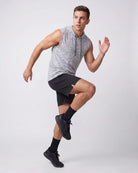 Real Essentials 3 Pack Men's Dry Fit Tank Top Hoodie Sleeveless Workout Gym Muscle Shirts - Set 5