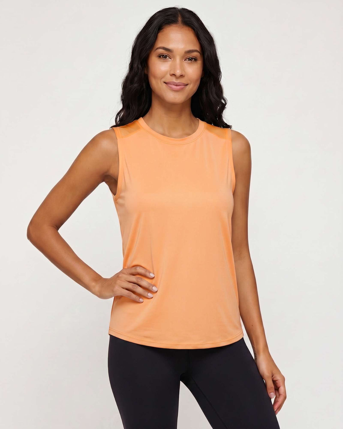 Real Essentials 5 Pack Women's Dry Fit Tank Tops Sleeveless Racerback Athletic Workout - Set 5
