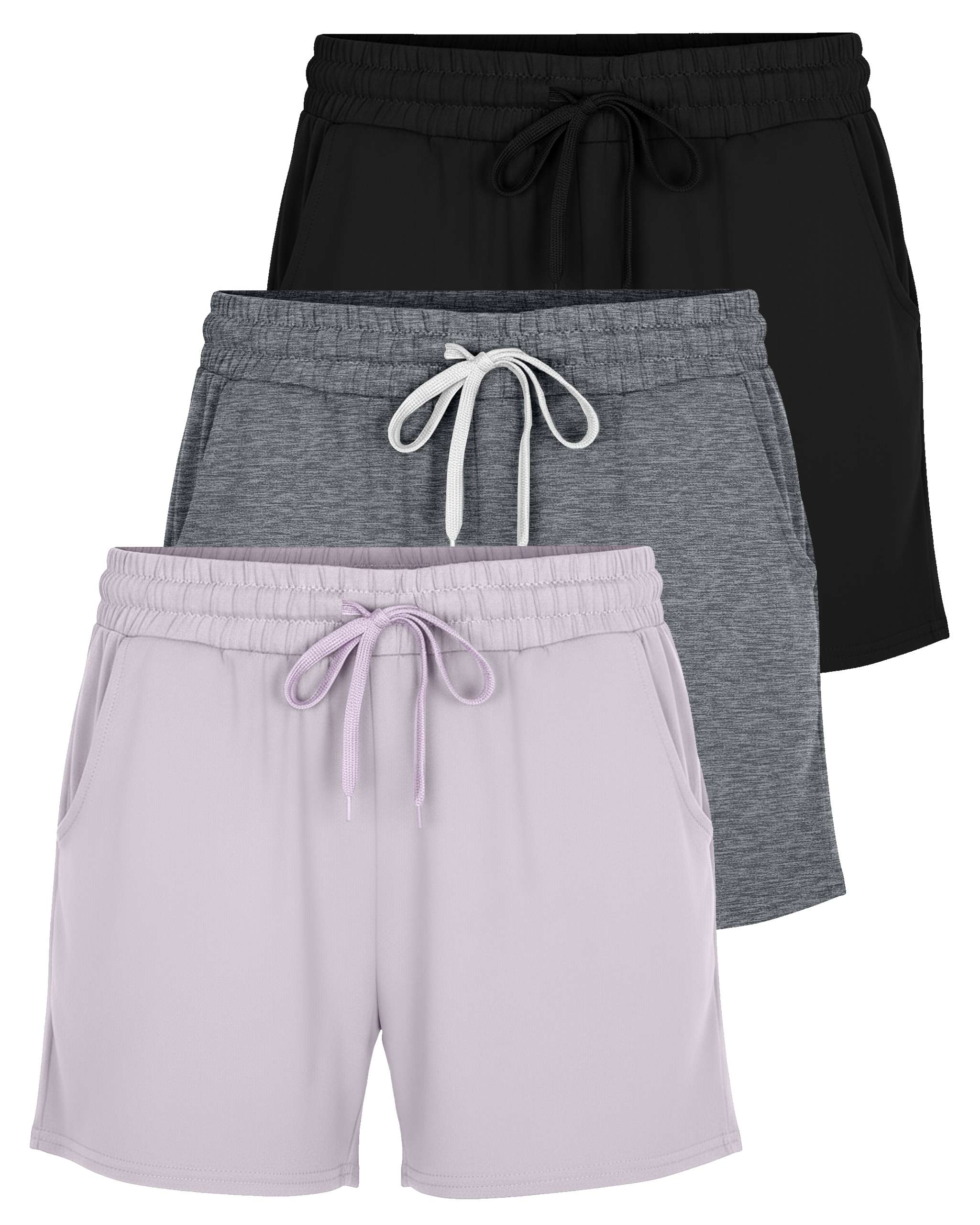 3 Pack: Womens Plus Super-Soft Lounge Shorts
