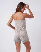 Real Essentials 2 Pack Women's Pajama Sets 2 Piece Lace Trim Cami Tank Shorts Sleepwear PJs - Solid Charcoal Heather, Solid Grey Heather