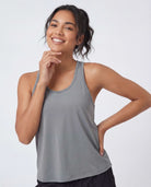 Real Essentials 5 Pack Women's Racerback Crop Tank Tops Dry Fit Workout Athletic Gym Yoga - Solid Black, Solid Black, Solid Plum Perfect, Solid Orchid Petal, Solid Ultimate Grey
