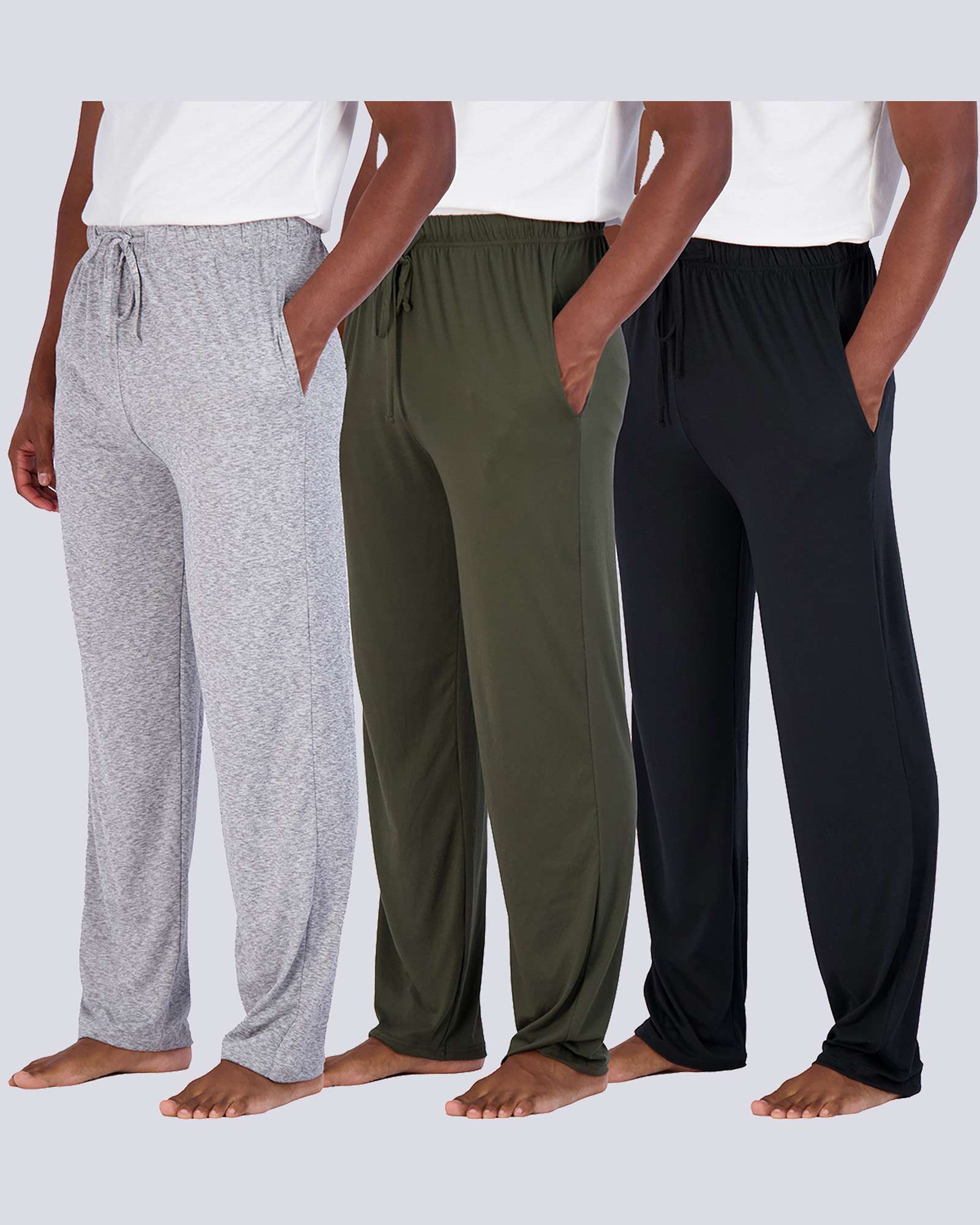 3 Pack: Mens Soft Pajama Lounge Pants