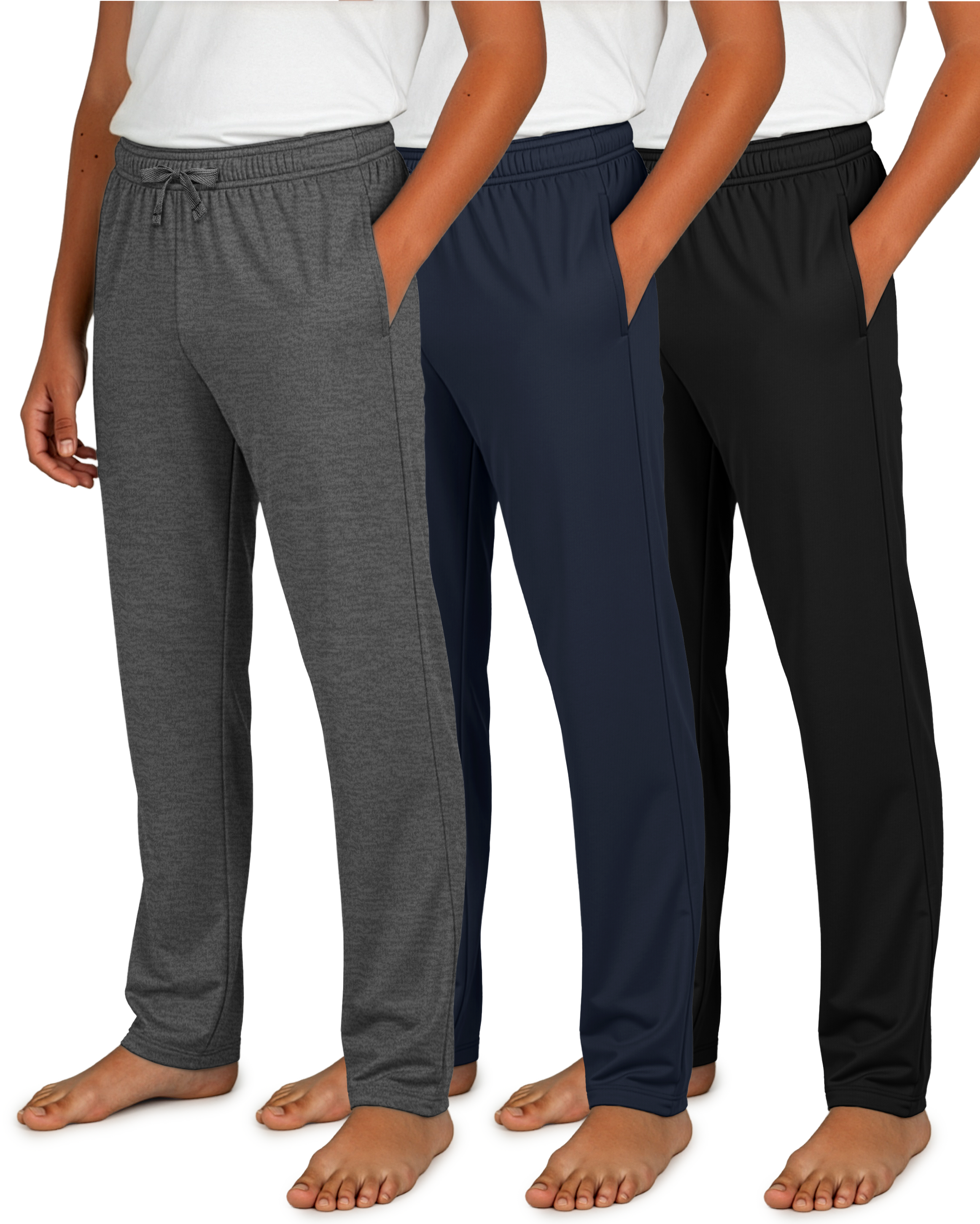 Real Essentials 3 Pack: Boys Cotton Soft Pajama Pants Kids Bottoms Pjs Youth Teen Pijamas Sleep Pyjamas Lounge Para Niños