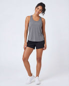 Real Essentials 5 Pack Women's Racerback Crop Tank Tops Dry Fit Workout Athletic Gym Yoga - Solid Black, Solid Black, Solid Pale Lilac, Solid Ultimate Grey, Solid Ballad Blue