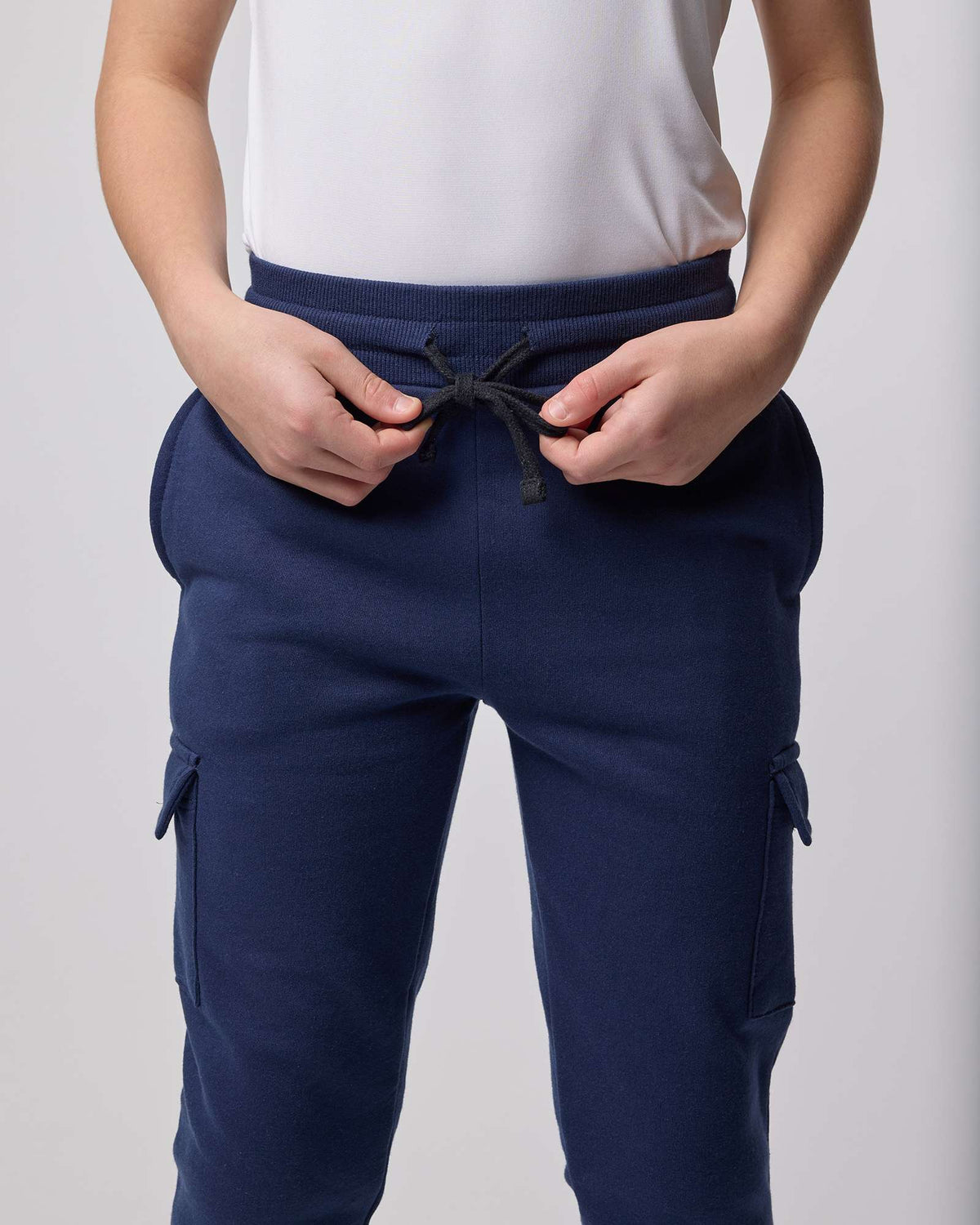 Real Essentials 3 Pack Boys' Cotton Cargo Fleece Joggers Sweatpants Pockets Athletic Kids - Set 3