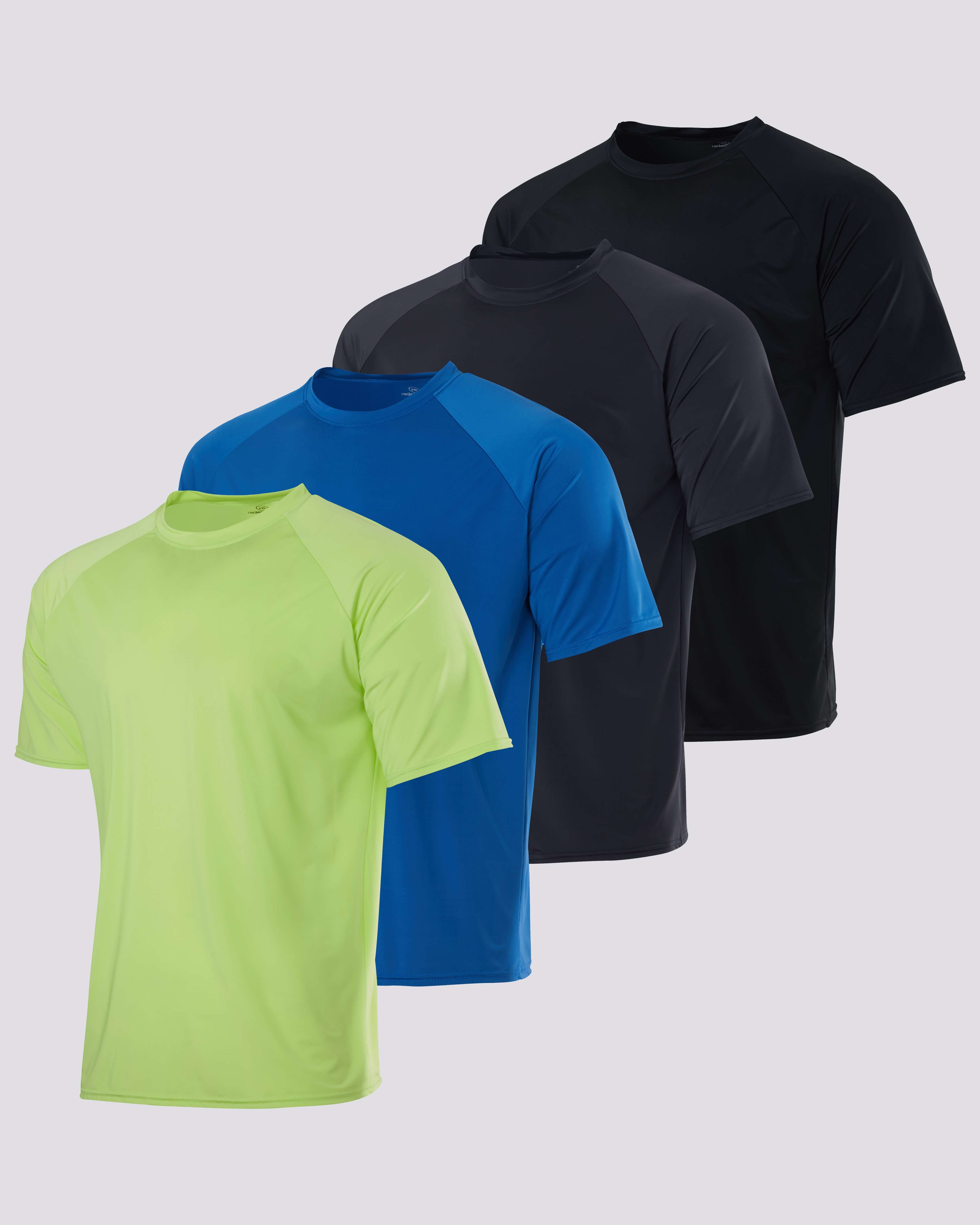 4-Pack: Boys Short Sleeve Quick Dry UPF 50+ Sun Protection Rash Guard Shirt û Swimwear Surf Top for Boys