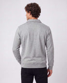 Real Essentials 2 Pack Mens Fleece Quarter Zip Sweatshirt Sweater Collared Long Sleeve Top - Solid Burgundy, Grey Heather