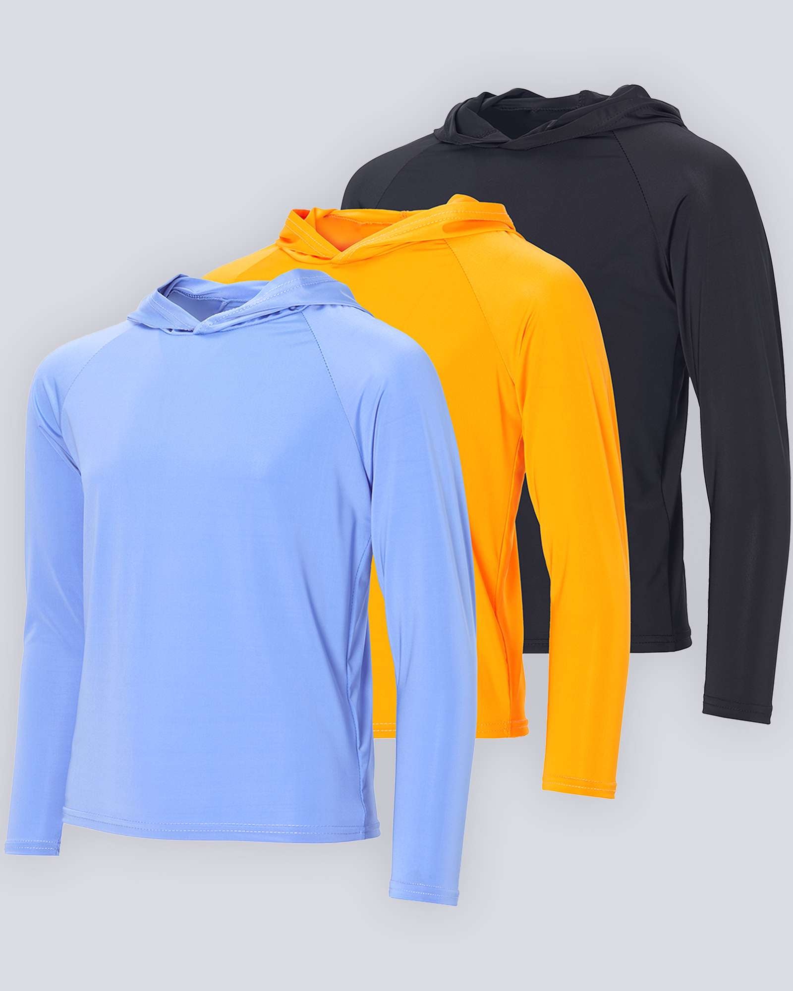 3 Pack: Youth Rashguard Hoodie UPF Sun Protection