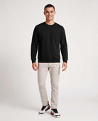 Real Essentials 3 Pack Mens Fleece Pocket Sweatshirt Pullover Long Sleeve Shirts Sweater - Solid Black, Solid Navy Blazer, Charcoal Heather