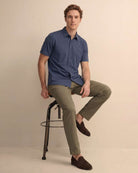 Real Essentials 3 Pack Men's Cotton Short Sleeve Button Down Casual Work Shirt Button Up - Solid Vintage Indigo