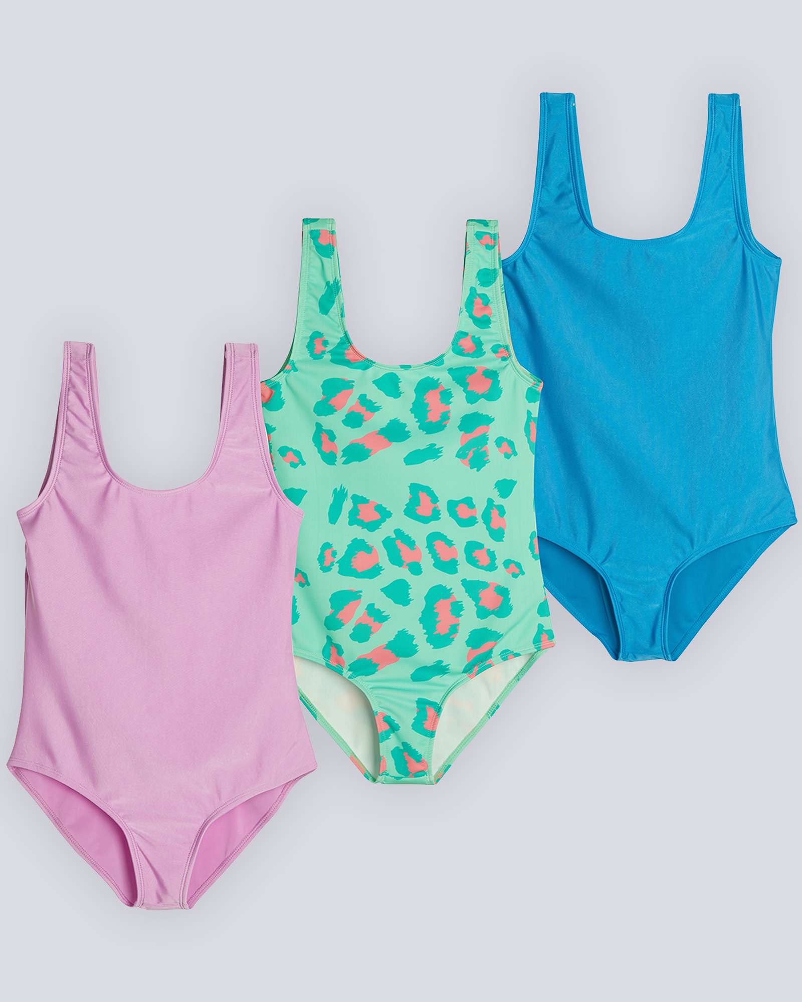 3 Pack: Girls' Surf One Piece Swimsuit