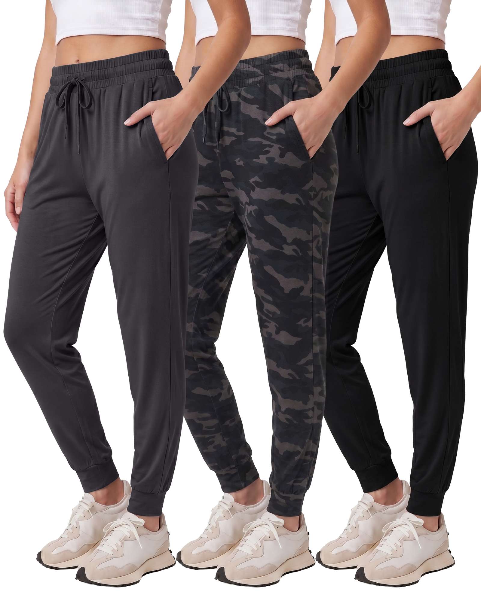 3 Pack: Womens Ultra-Soft Lounge Joggers