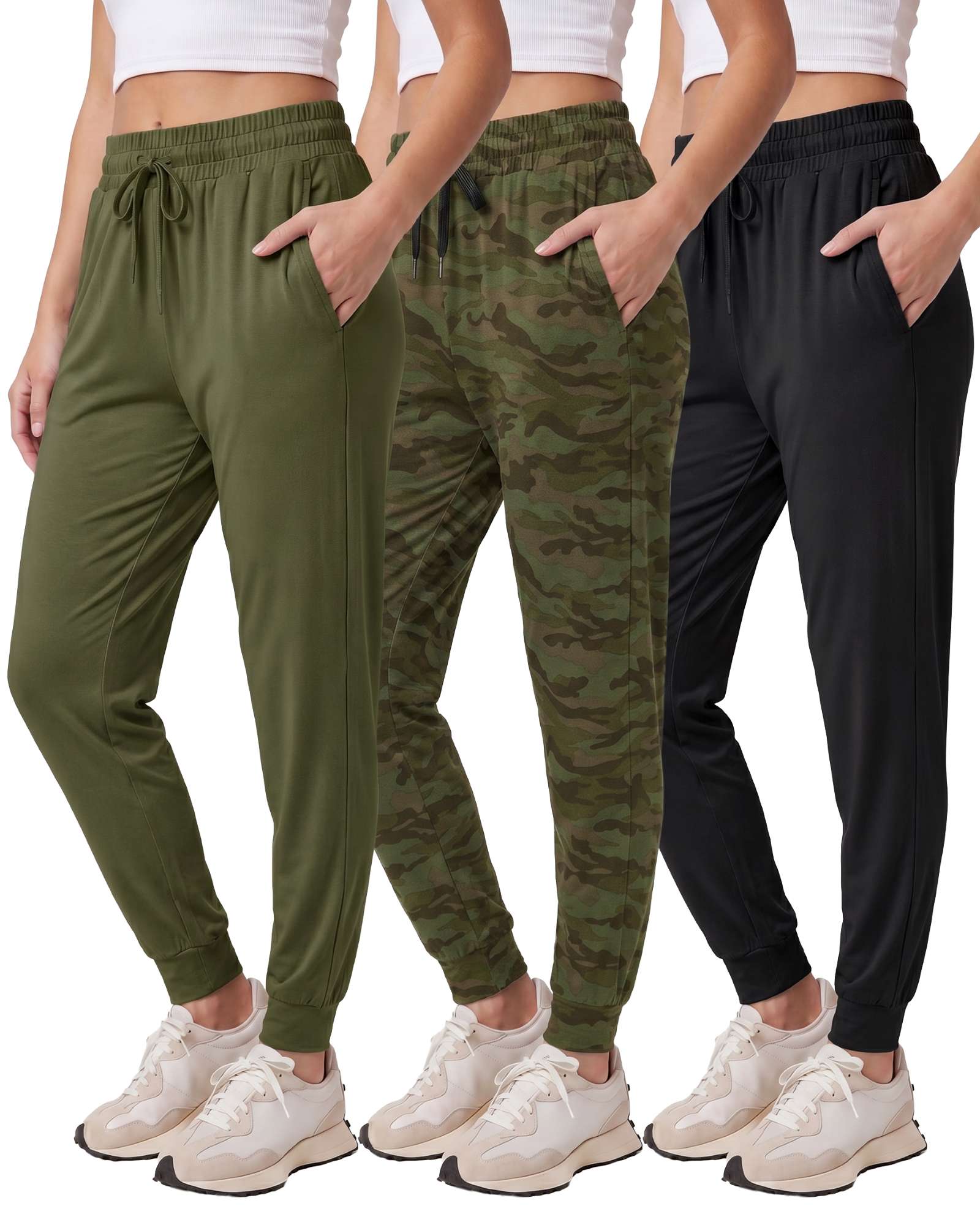 3 Pack: Womens Ultra-Soft Lounge Joggers