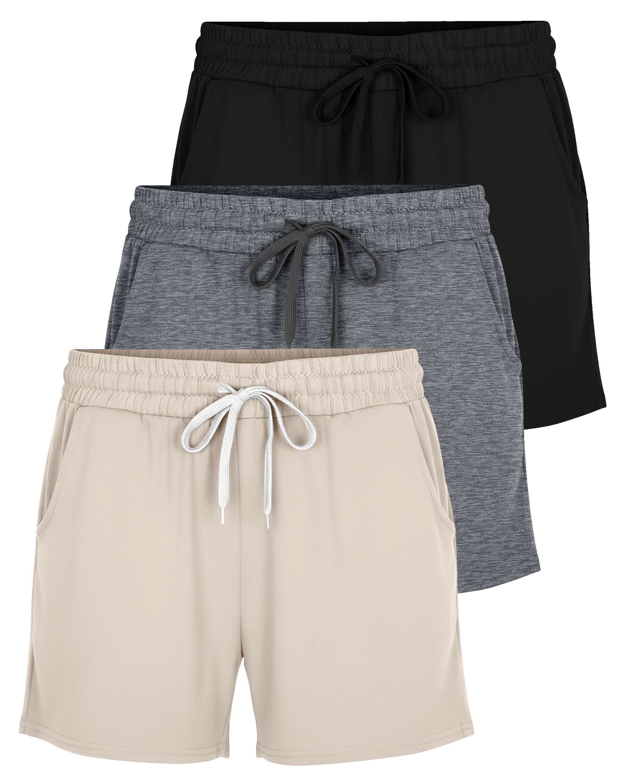 3 Pack: Womens Plus Super-Soft Lounge Shorts