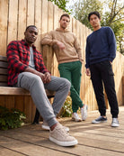 Real Essentials 3 Pack Mens Fleece Cargo Joggers Sweatpants Cuffed Athletic Gym Pockets - Solid Black, Solid Hunter Green, Solid Quiet Shade