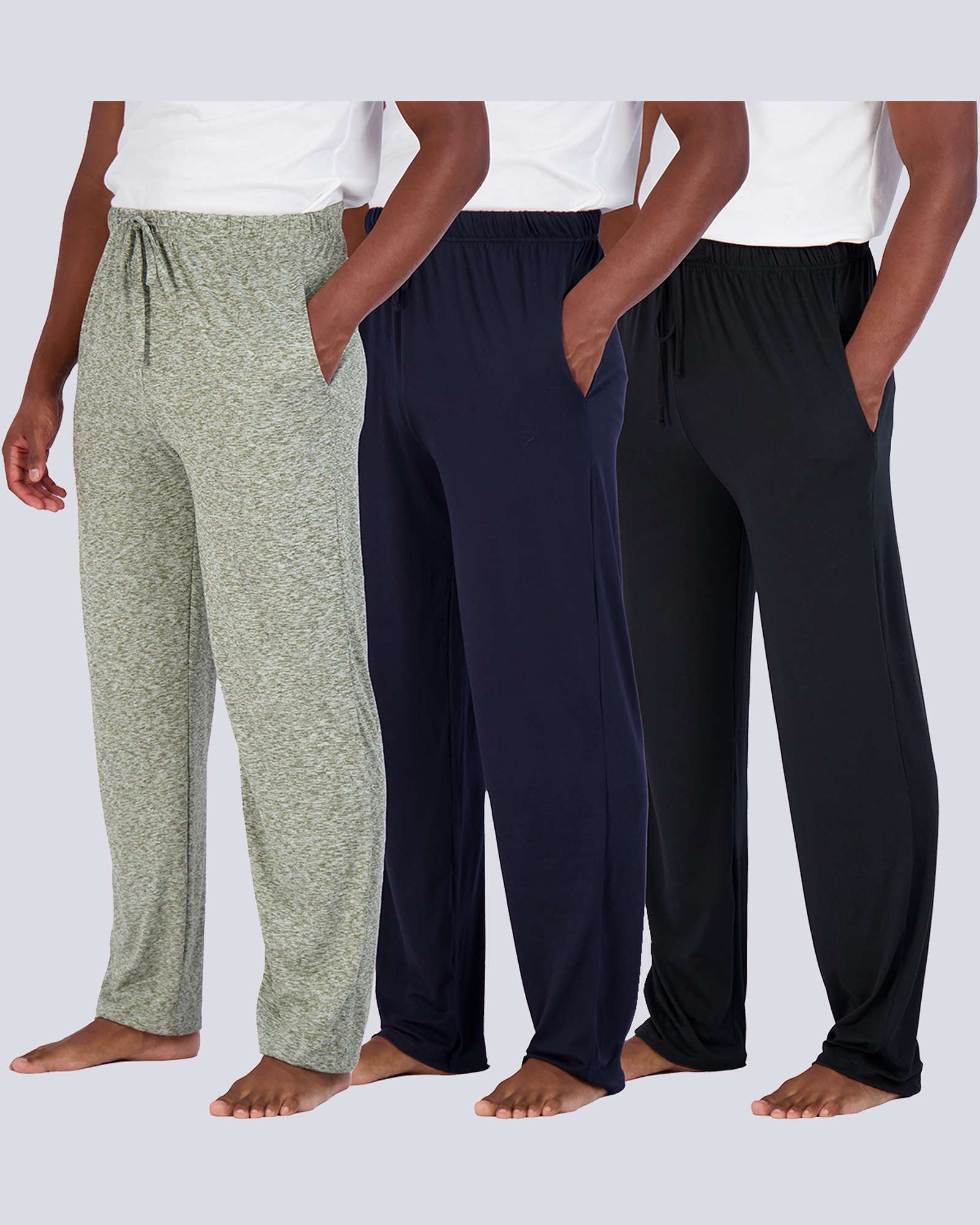 3 Pack: Mens Soft Pajama Lounge Pants
