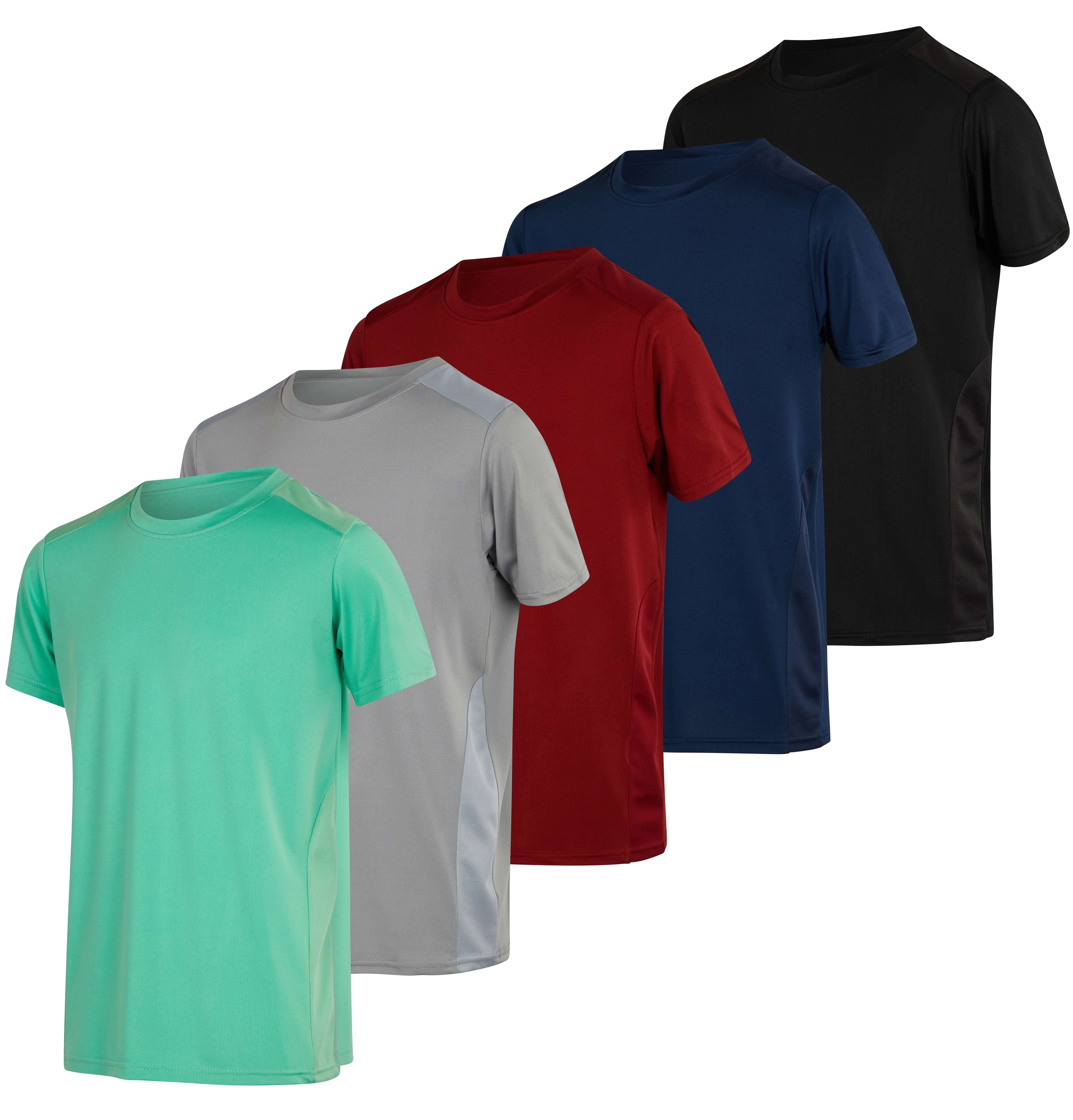 5 Pack: Boys Dry Fit Active Short-Sleeve T-Shirt