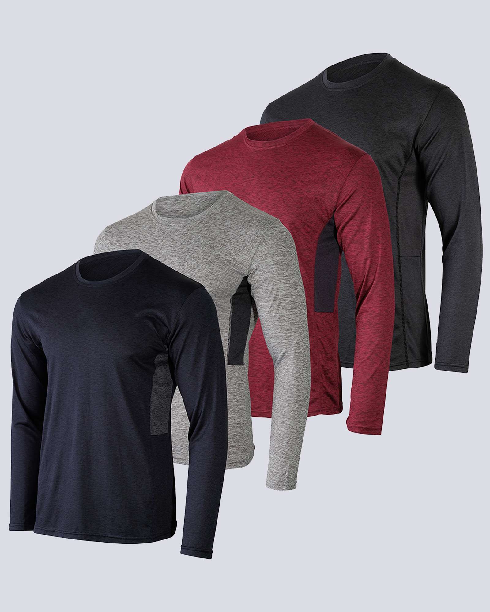 4 Pack: Boys Dry-Fit Active Long-Sleeve T-Shirt