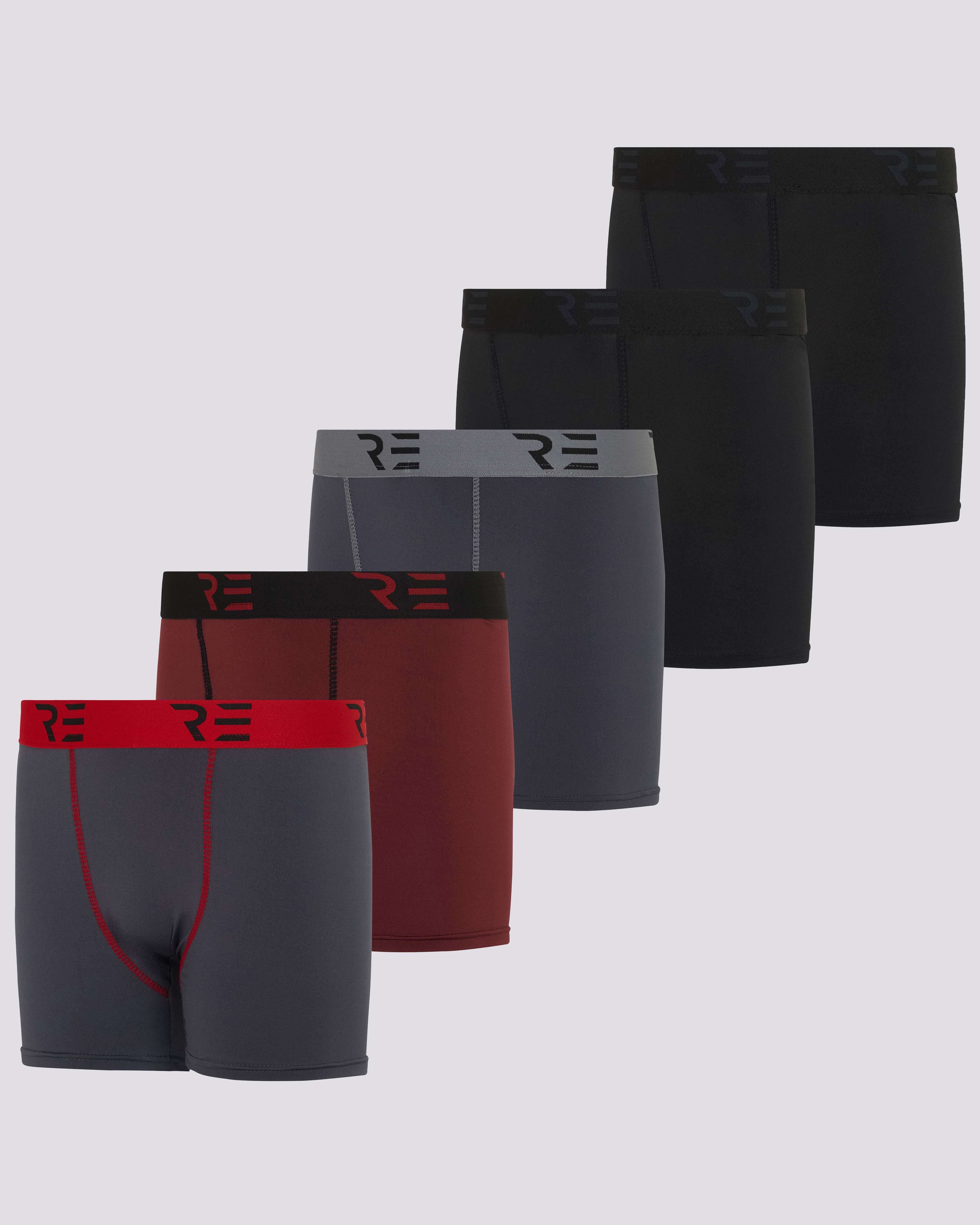 5 Pack: Boys Compression Shorts Underwear