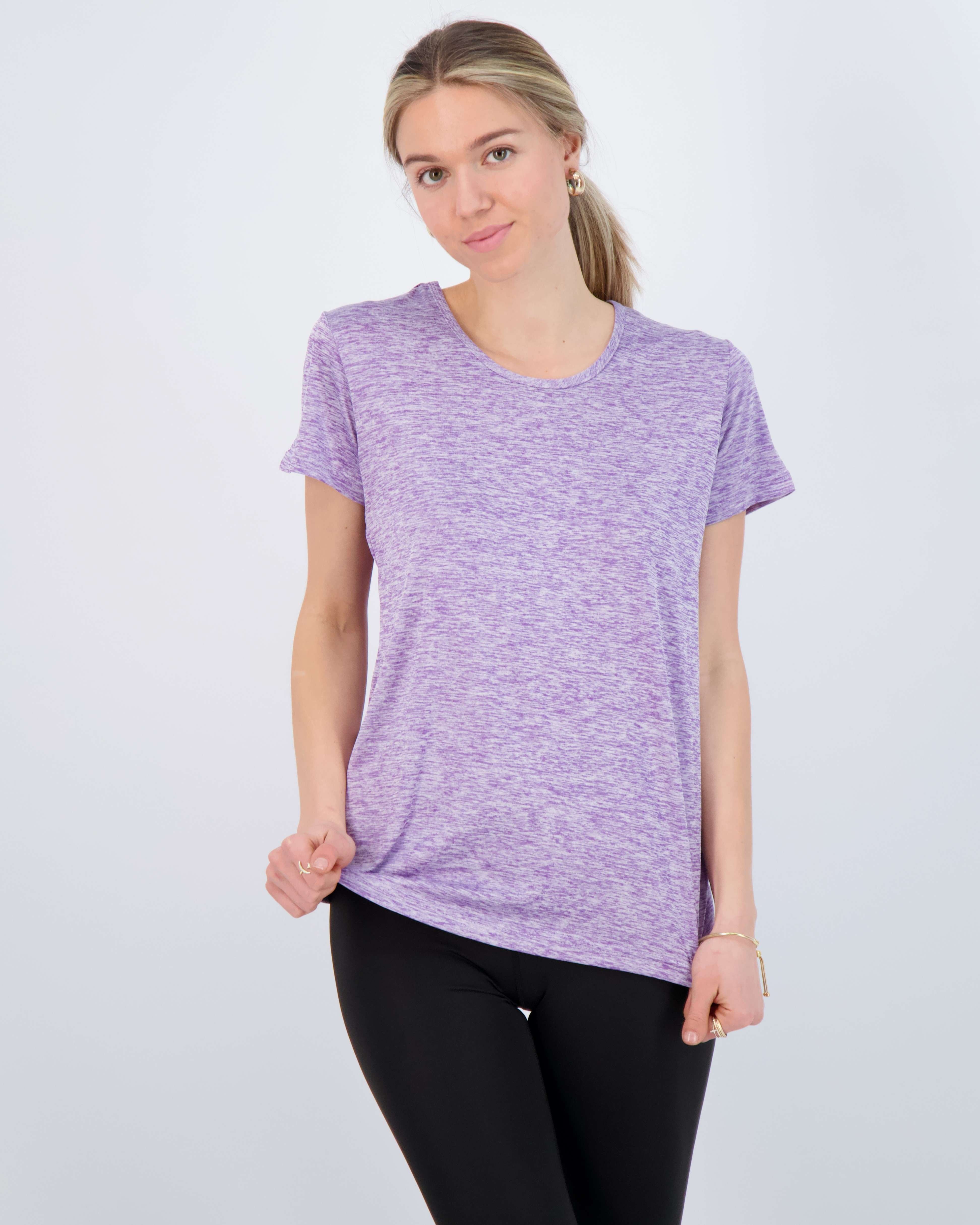 Women's 5-pack dry fit short sleeve crew neck active T-shirt 